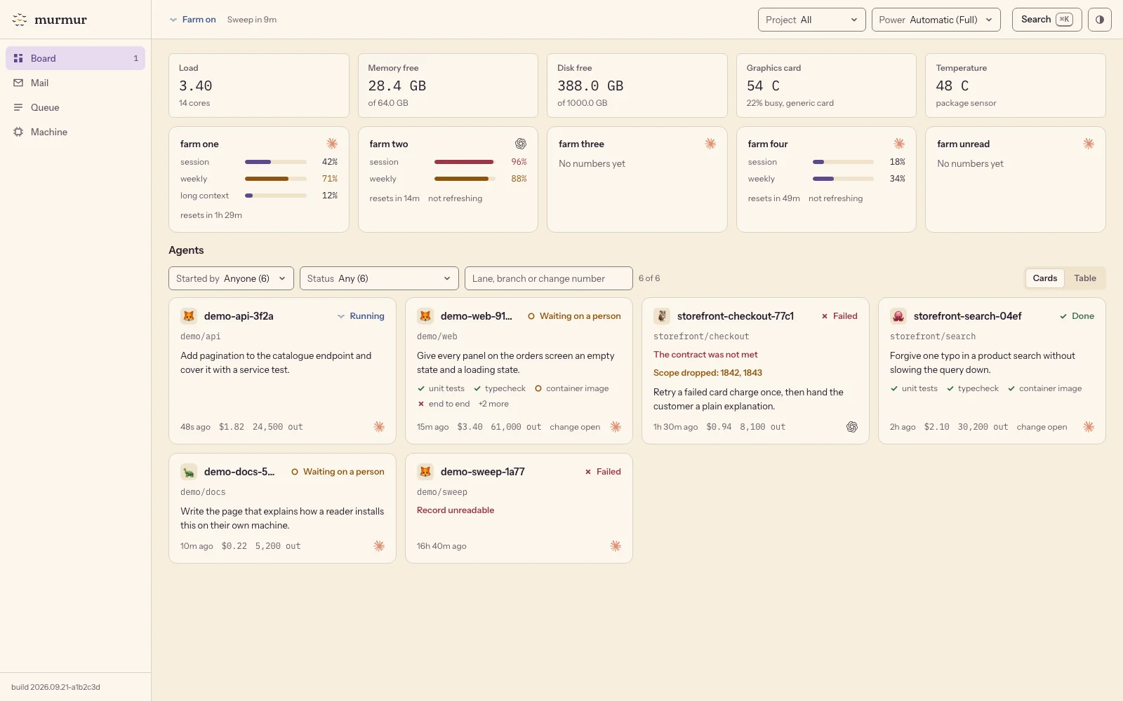 The Board: the machine, the accounts and every agent at work
